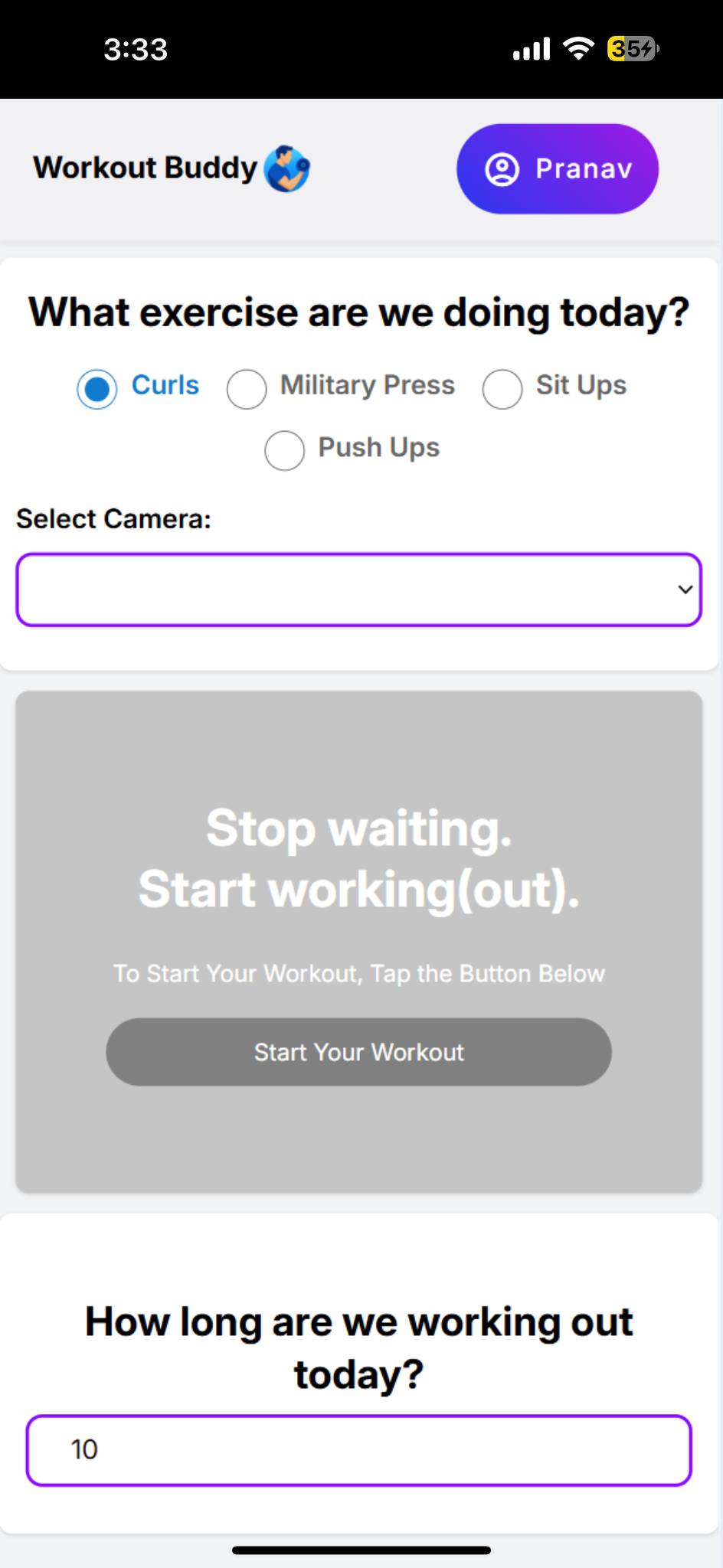 Workout Buddy | AI Fitness Coach & Rep Counter